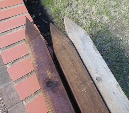 Photo of free 3 unused wooden fence posts (Latchford WA4) #2