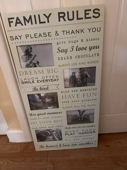 Photo of free Family rules multi picture frame (Poplars SG2) #1