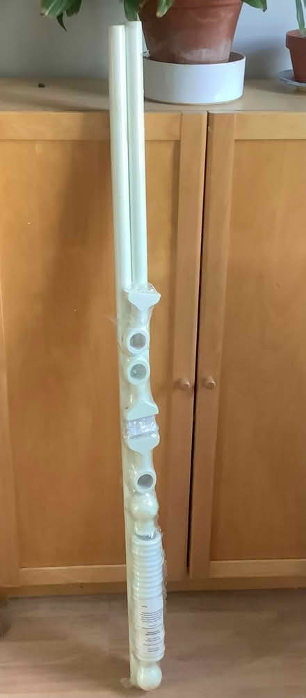Photo of free White wooden curtain pole (White City W10) #1