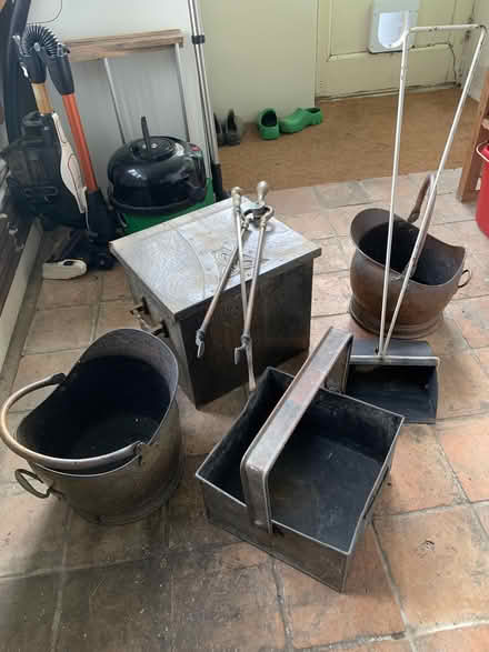 Photo of free Vintage scuttles and tools for open fires (St Leonards TN38) #1