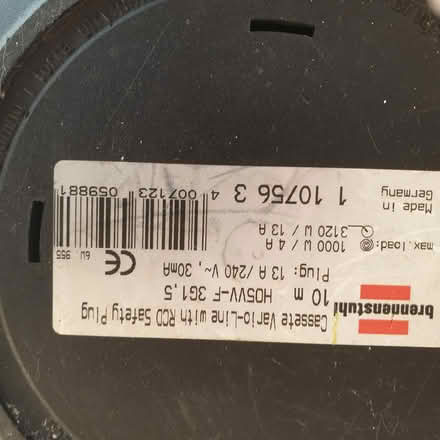Photo of free 3 way plug 10m extension lead (seaton EX12) #2