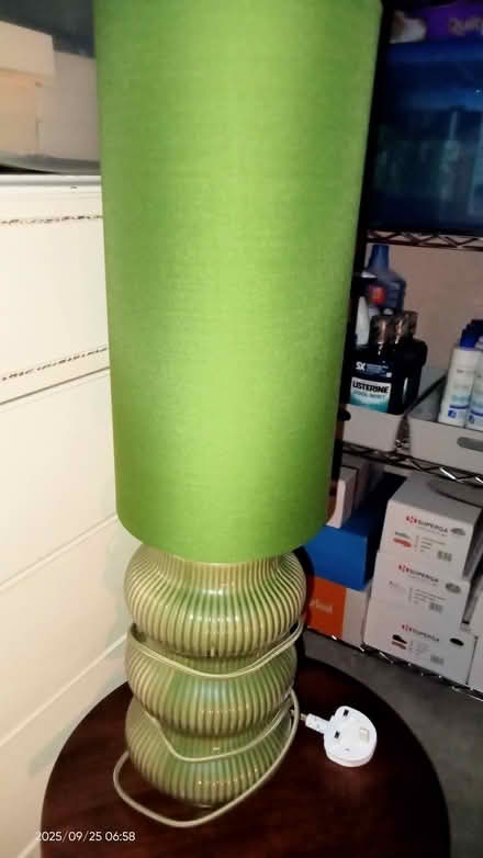 Photo of free Dunelm Pippin Ribbed Ceramic Table Lamp (Farnley LS12) #1