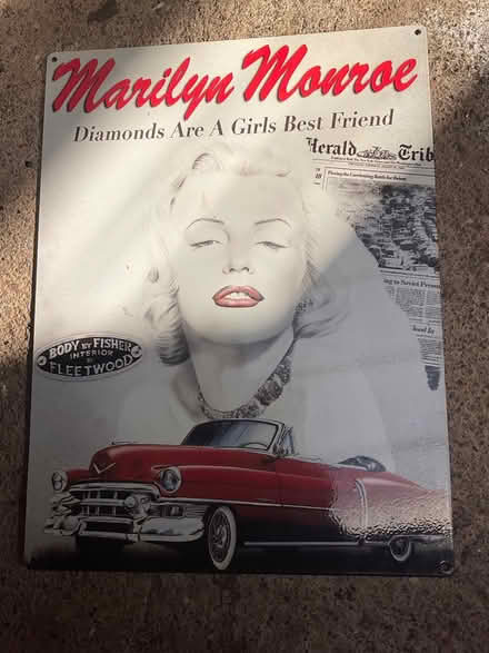 Photo of free Marilyn Monroe metal picture (Minehead) #1