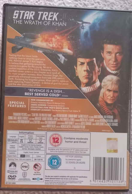 Photo of free Star Trek - The Wrath Of Khan, DVD The Feature Film (Erith DA8) #2