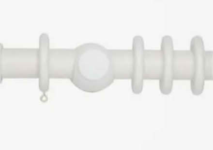 Photo of White or Pine Wood Curtain Poles (Stenson Fields CP DE24) #1