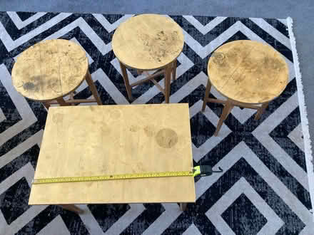 Photo of free Side table and 3 foldable rounds (Eh8 9dr) #2