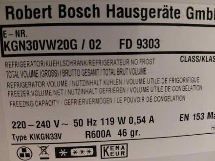 Photo of free Bosch Fridge Freezer (Stratford Road ,Stroud) #2