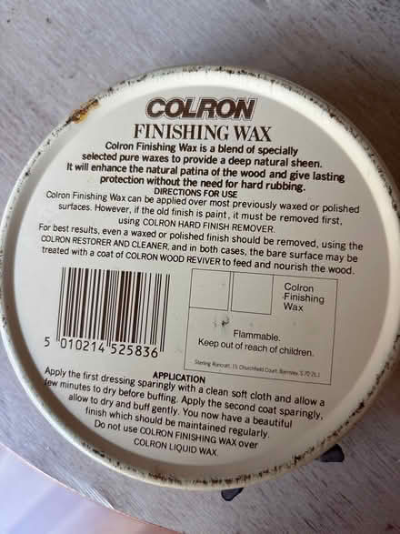 Photo of free Wood furniture finishing wax (Ashford, Surrey TW15) #2