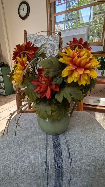 Photo of free vase of fall artificial flowers (West Springfield) #1