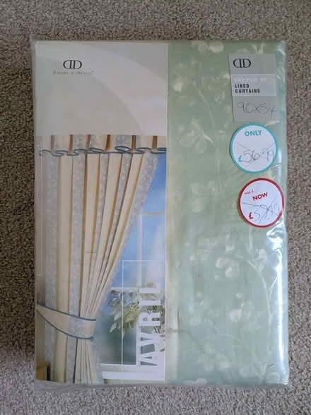 Photo of free Pair of lined curtains 90"x54" (Buckskin RG22) #1