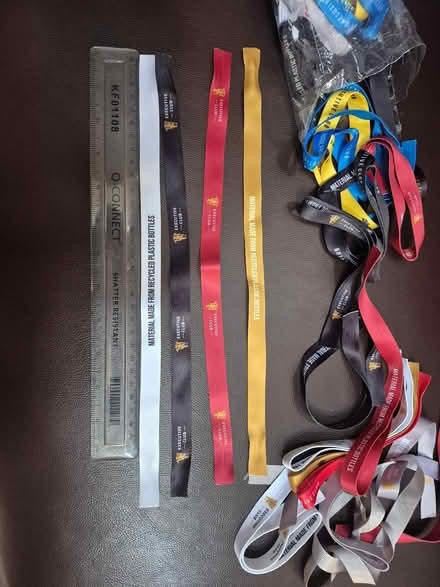 Photo of free Coloured printed ribbons 34cm (Friern Barnet N11) #1
