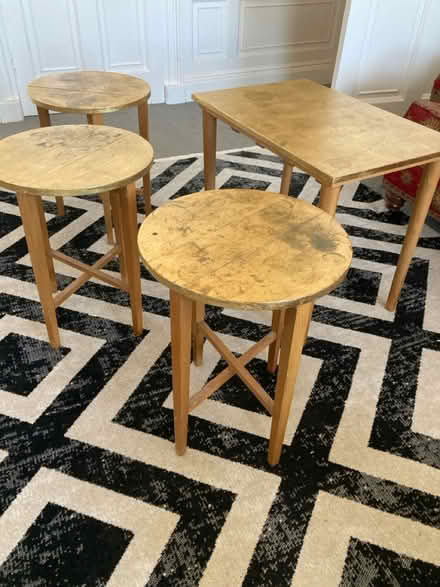 Photo of free Side table and 3 foldable rounds (Eh8 9dr) #1