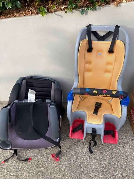 Photo of free Car seats, toddler bike seat (Central San Rafael) #1