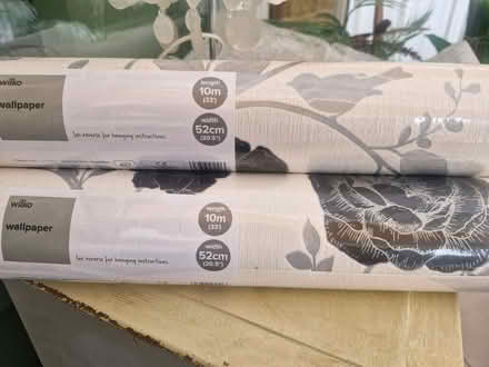 Photo of free 3 Rolls of Black and Silver wallpaper. (Laindon SS15) #1