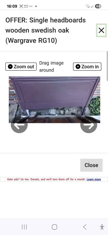 Photo of free Single wooden headboards from sweden (Wargrave RG10) #3