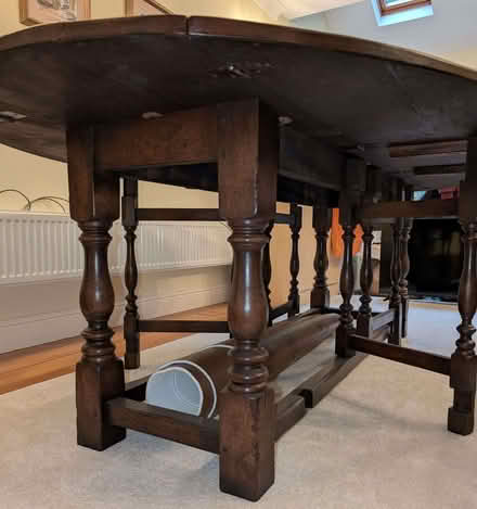 Photo of free Dining Table, solid hardwood, folding but big. (Bamford S33) #3