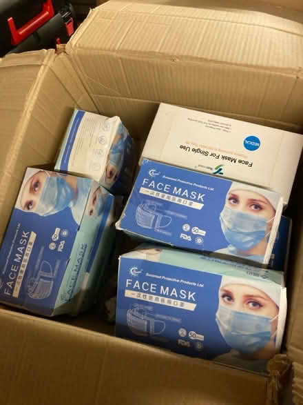Photo of free 12 x boxes disposable face masks (Great Horkesley CO6) #1