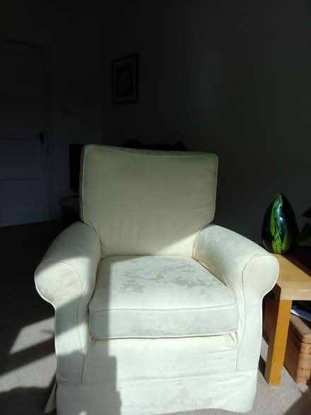 Photo of free Two armchairs - lemon fabric (Abingdon OX14) #1