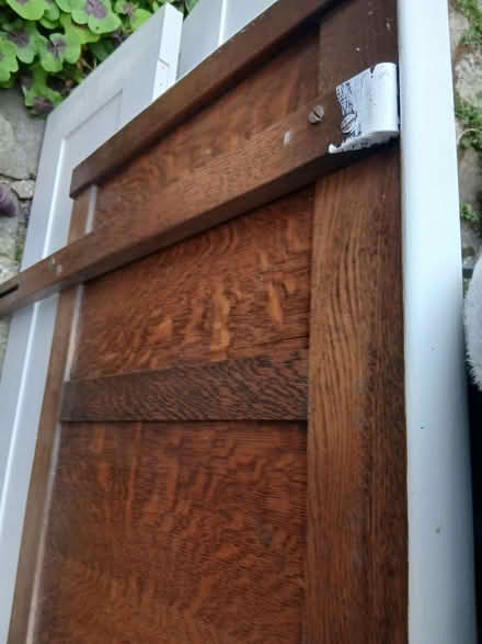 Photo of free Single oak headboard with leg struts (Wargrave RG10) #2