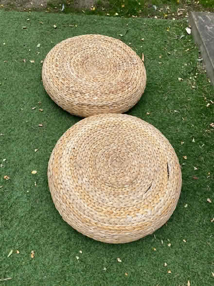 Photo of free 2 x ikea rattan floor seats (KT8 East Molesey) #1