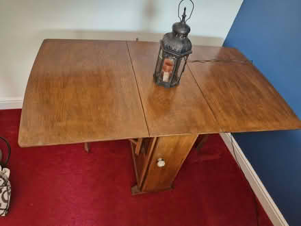 Photo of free Wooden table with cupboard (IP2) #4