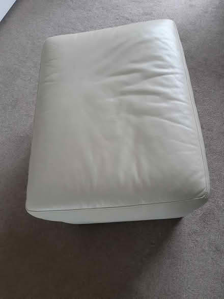 Photo of free Cream leather stool/seat (Bury BL8) #2