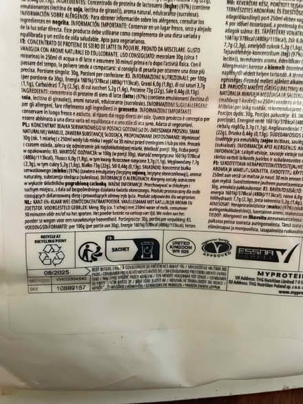 Photo of free Whey powder 1kg vanilla (Loddon NR14) #2