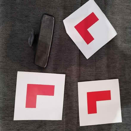Photo of free Learner driver plates and mirror (Hurst Golf Course RG41) #2
