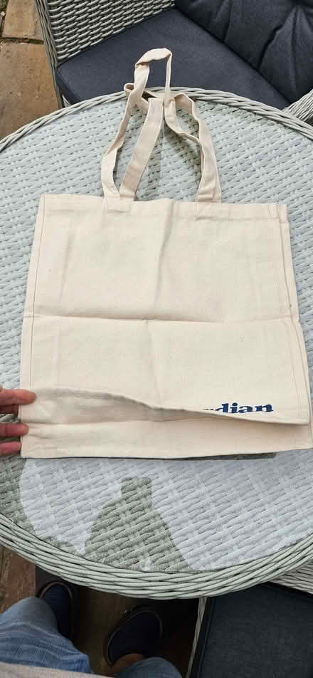 Photo of free Cotton tote bad, Guardian branded (Woodley RG5) #1
