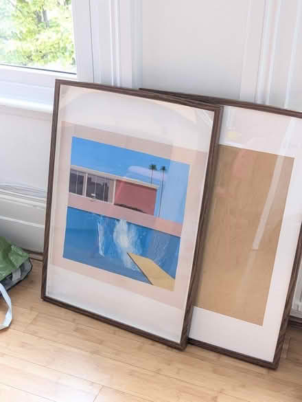 Photo of free 2x IKEA Hovsta wooden effect frames (Wood green N22) #1