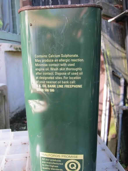 Photo of free 20w 50 motor oil Halfords (Bush Hill Park EN1) #2