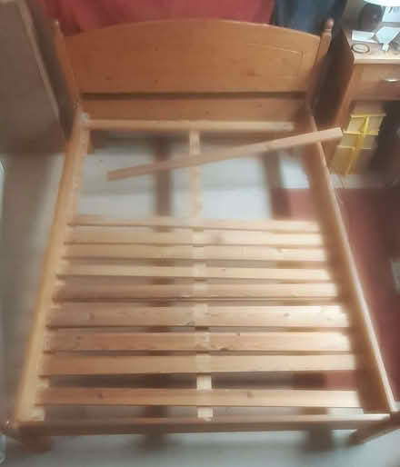 Photo of free Pine double bed base (std double) 4'6" (Fiveways BN1) #1