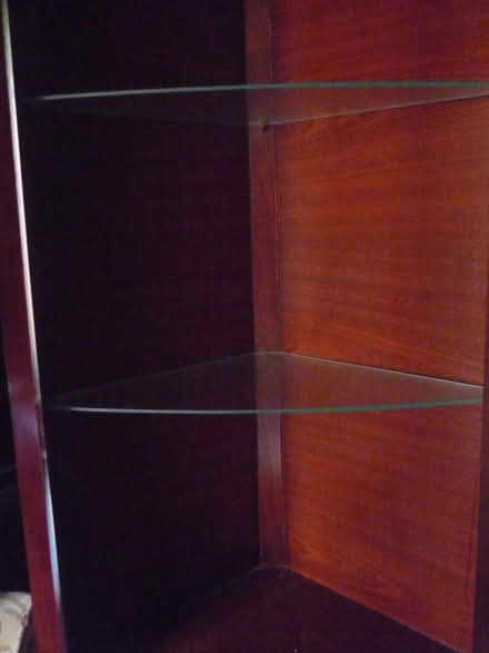 Photo of free Corner cabinet, brown with glass front (Westfield NR19) #3