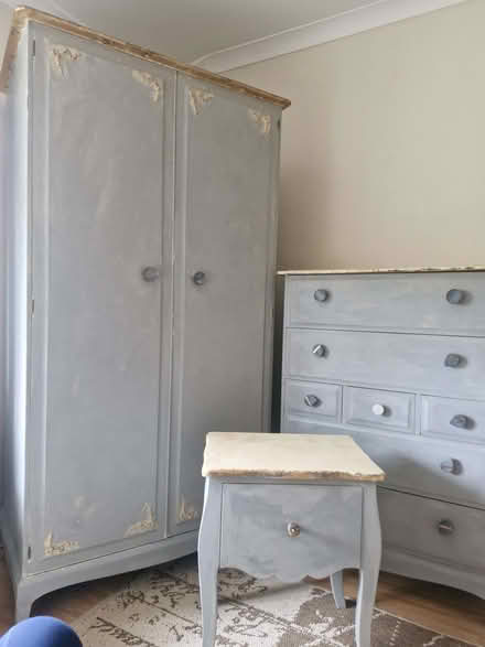 Photo of free Wardrobe, Chest of drawers and small bedside table (Laindon SS15) #1
