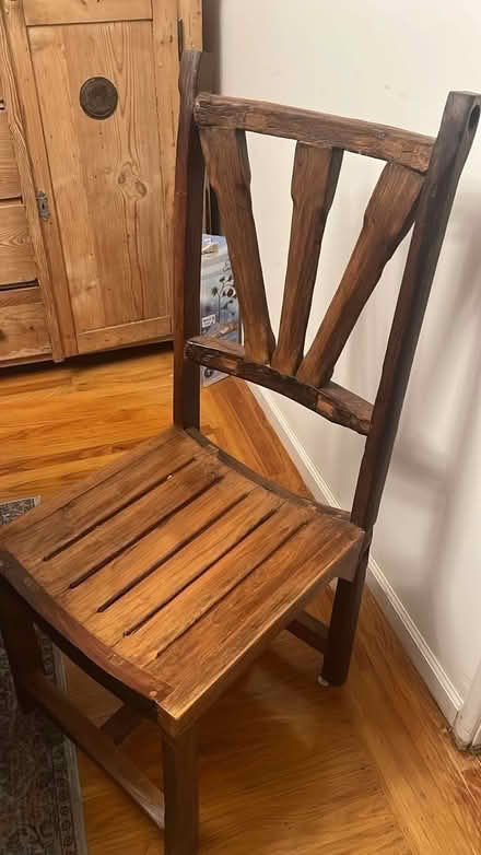 Photo of free Heavy solid wood chair (San Mateo) #1