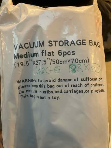 Photo of free Four Vacuum storage bags (N22 7DA) #1