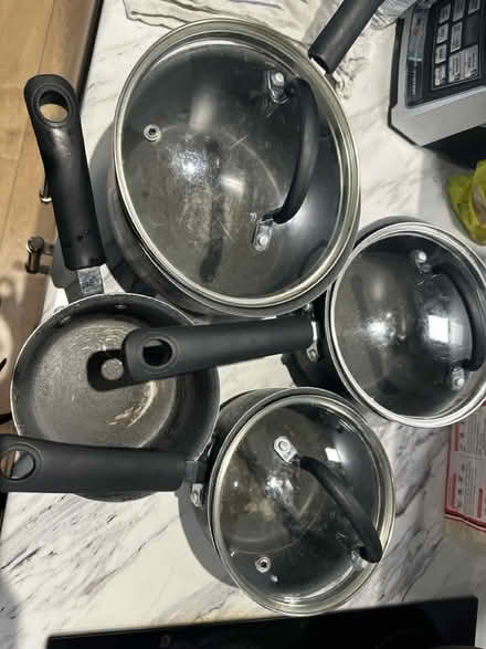 Photo of free Tefal saucepans - 4-set (Borehamwood, WD6) #1