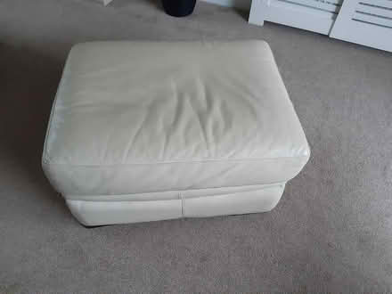 Photo of free Cream leather stool/seat (Bury BL8) #1
