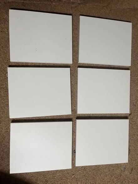 Photo of free 6 White laminate shelves 25cm x20cm (Collect B93 Knowle) (Knowle B93) #2