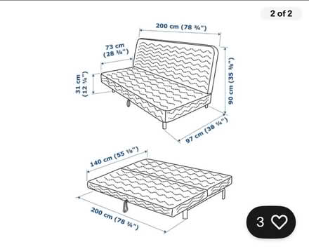 Photo of free Click clack Double sofa bed (BN1) #1