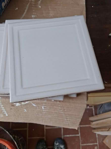 Photo of free 15cm ceramic wall tiles taupe grey (Arlesey) #1