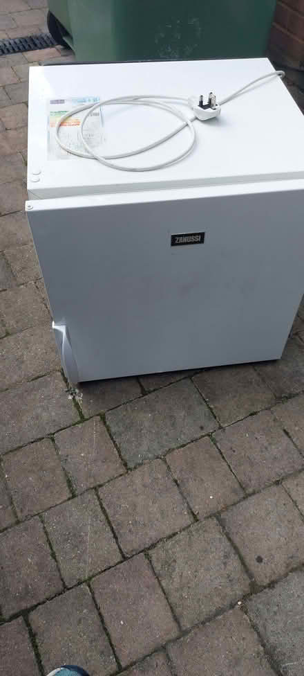 Photo of free Zanussi table top fridge with small freezer (Hersham KT12) #1