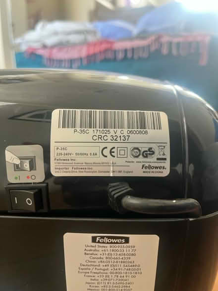 Photo of free Fellows A4 paper shredder (South Norwood, SE25) #3