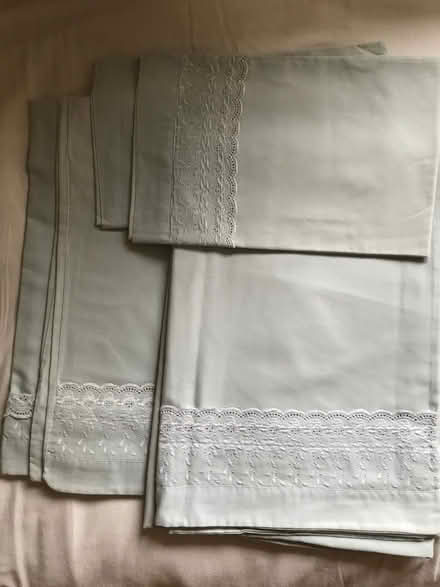 Photo of free Pair pale blue single duvet covers and pillowslips. (Wootton OX13) #1