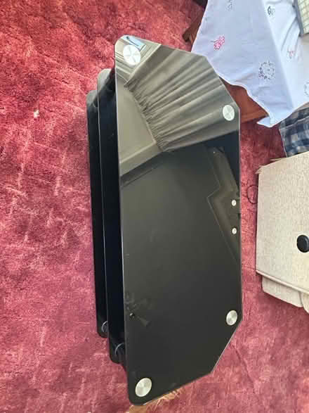 Photo of free Black glass tv stand (Eastcote) #2