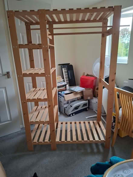 Photo of free Wood and canvas wardrobe (Cogges OX28) #2