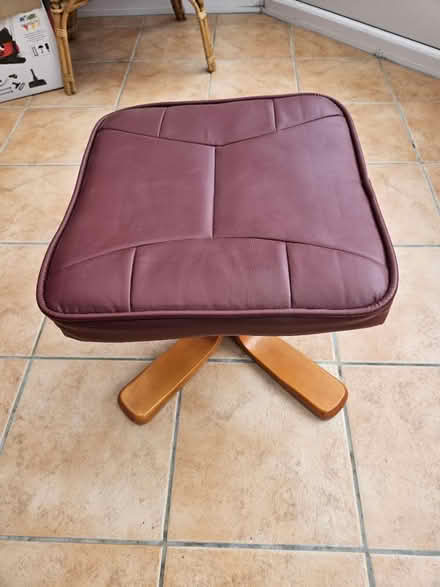 Photo of free Burgundy Leather Footstall (Leicester LE2) #1