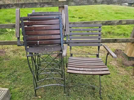 Photo of free a metal garden table and chairs - for repair (Arddleen SY22) #1