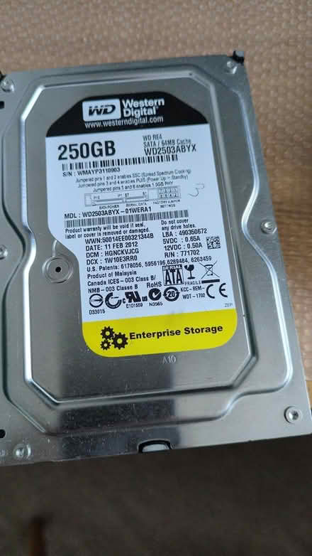 Photo of free 250GB hdd (OX14 Abingdon) #1