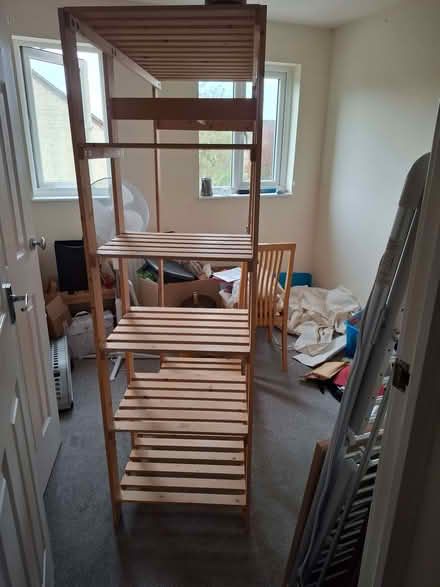 Photo of free Wood and canvas wardrobe (Cogges OX28) #1